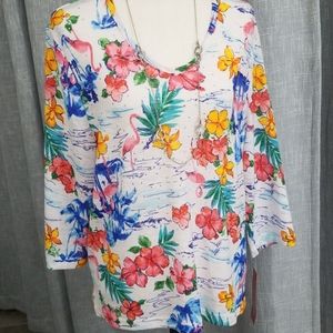Rebecca Malone tropical print NWT